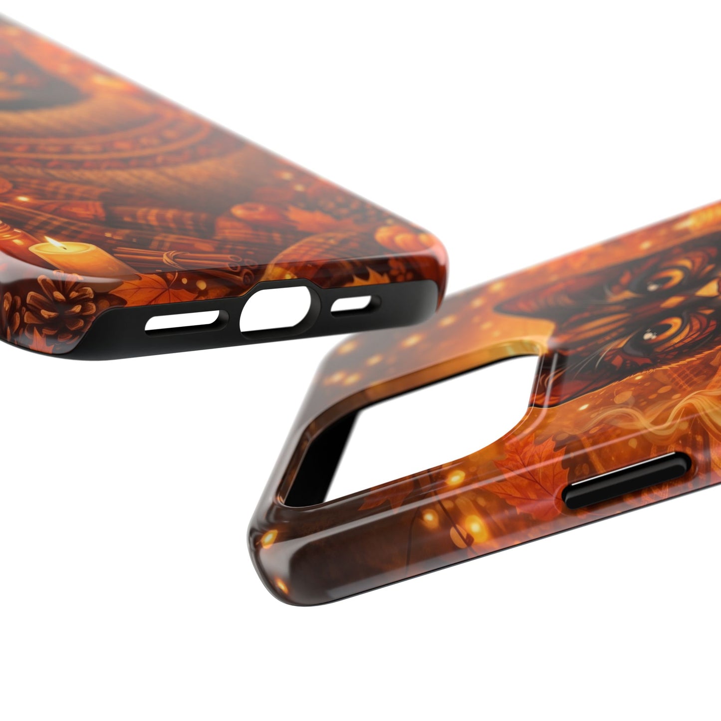 Cozy Autumn Cat Tough Phone Case — Cat in Sweater Fall Phone Cover