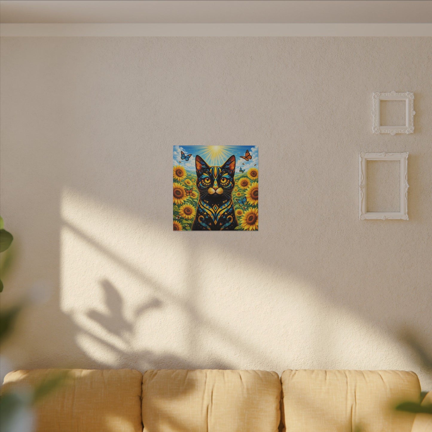 Sunflower Cat Canvas