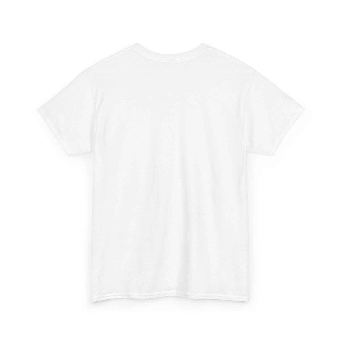 White vintage plain T-shirt, crew neck (back)
