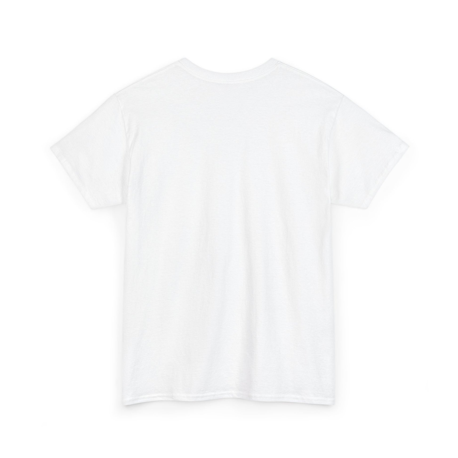 White vintage plain T-shirt, crew neck (back)