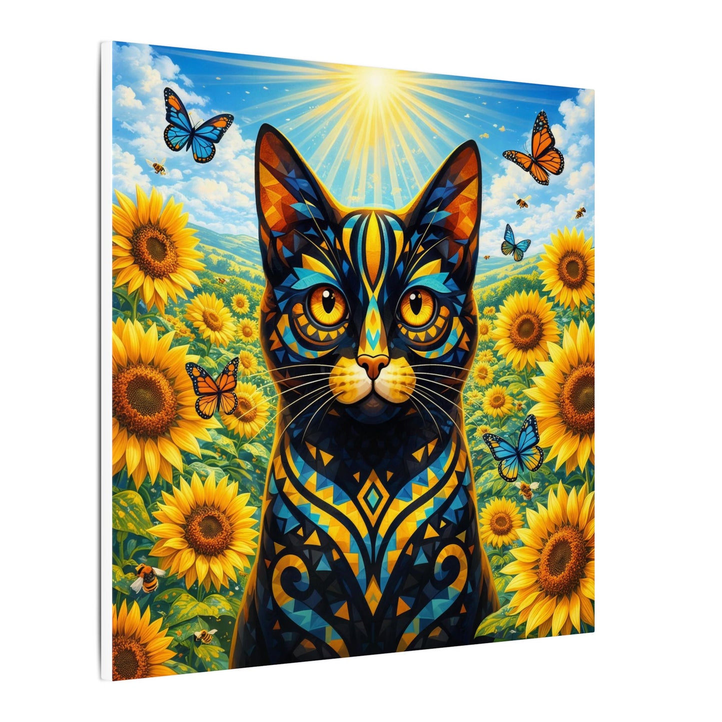 Sunflower Cat Canvas