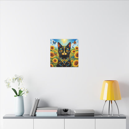 Sunflower Cat Canvas