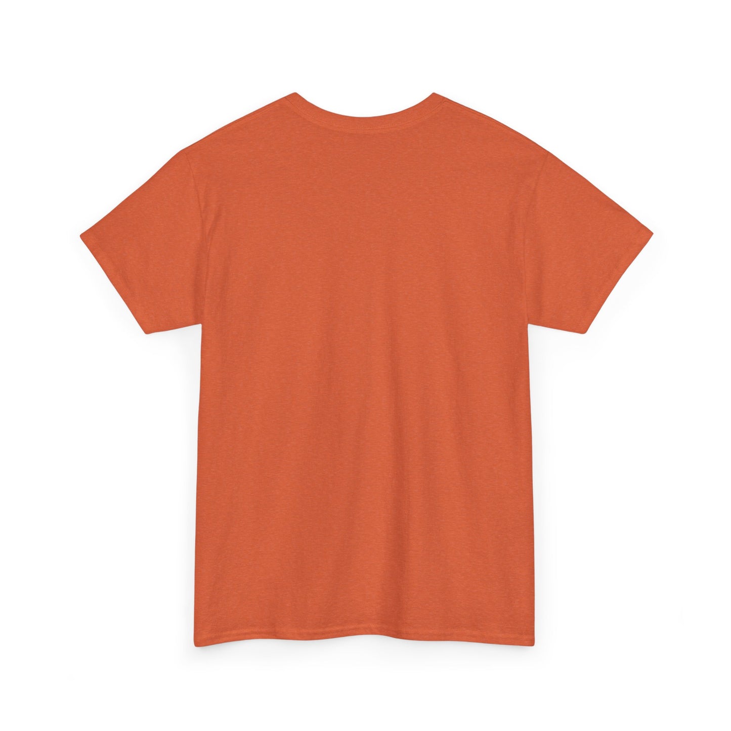 Orange vintage plain T-shirt, crew neck