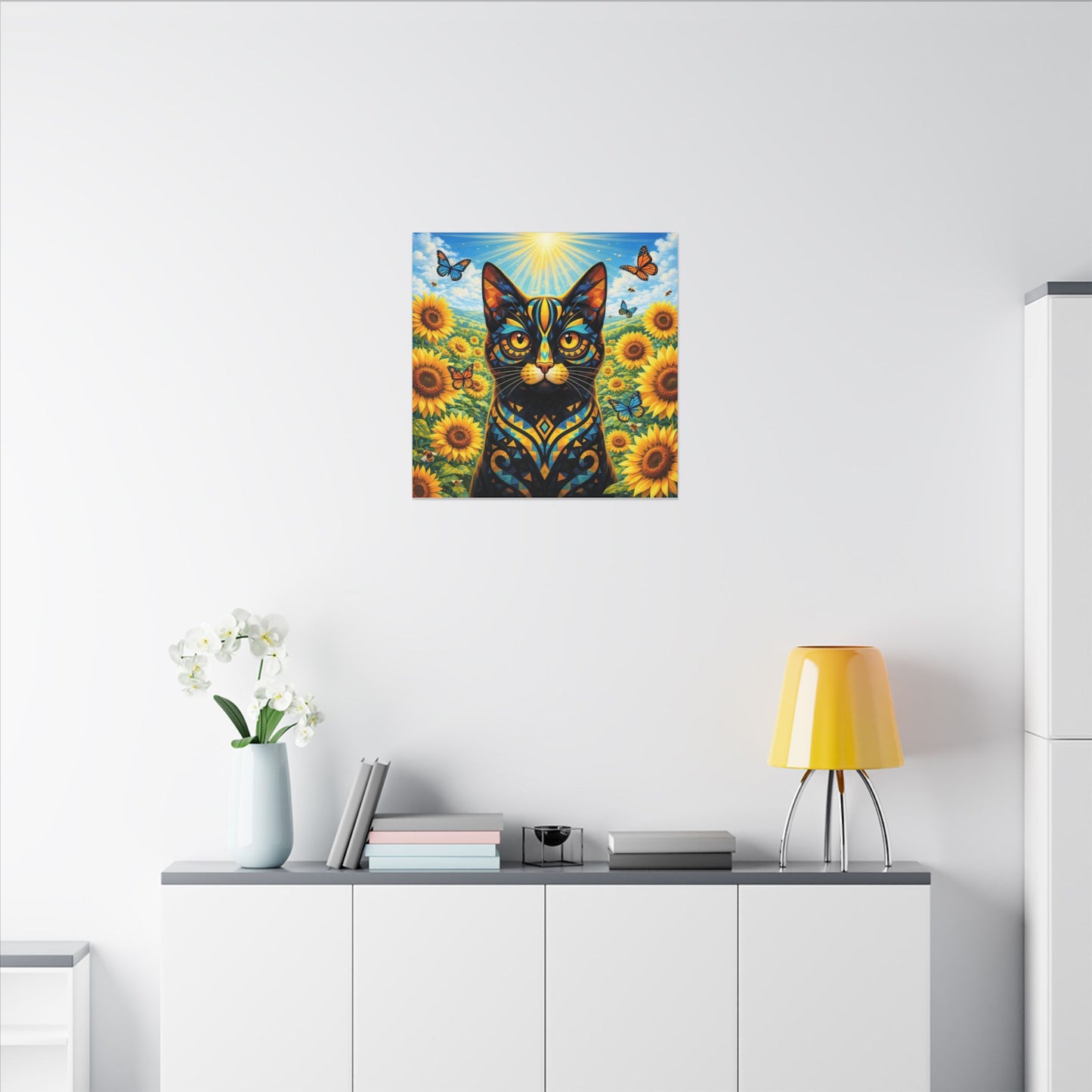 Sunflower Cat Canvas