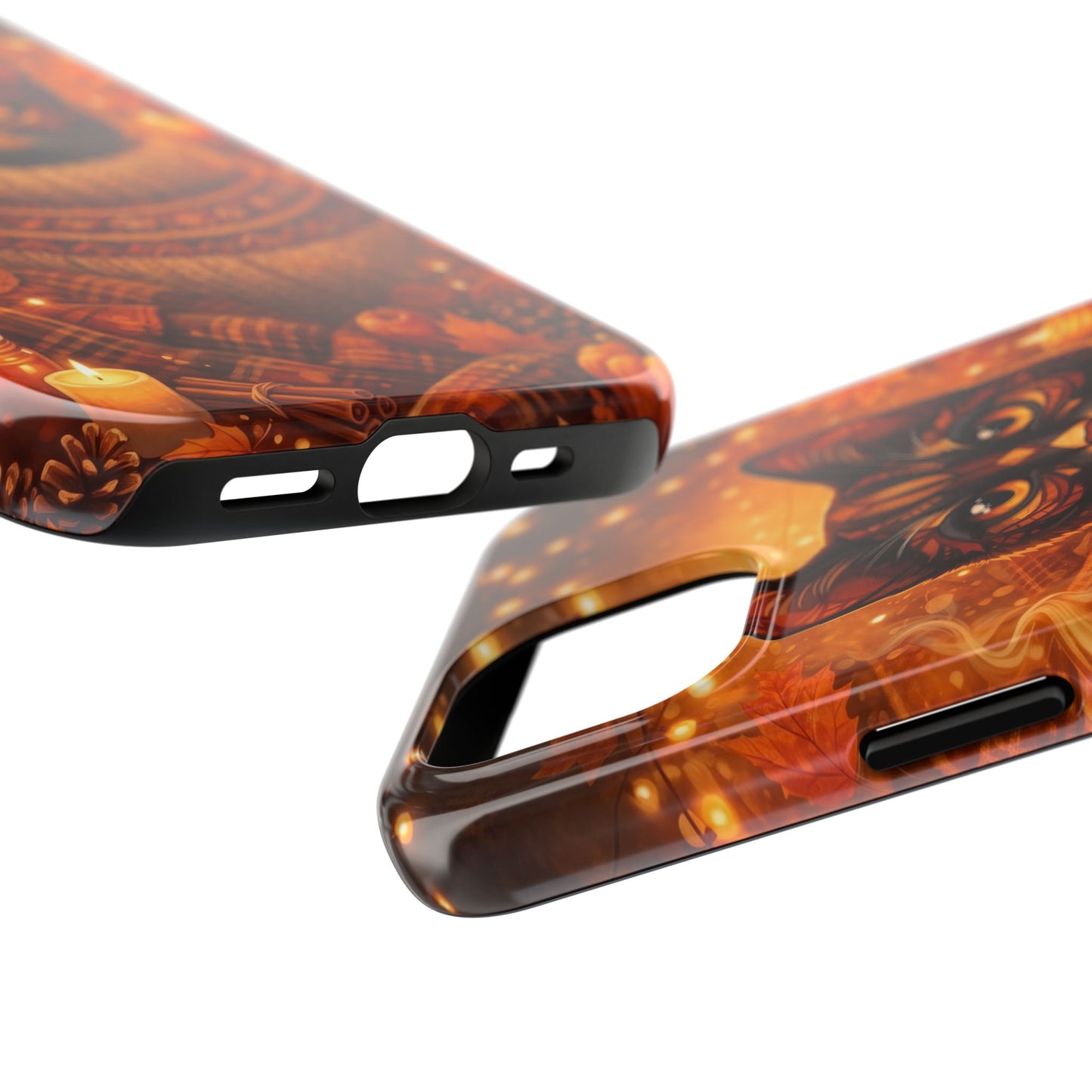 Cozy Autumn Cat Tough Phone Case — Cat in Sweater Fall Phone Cover