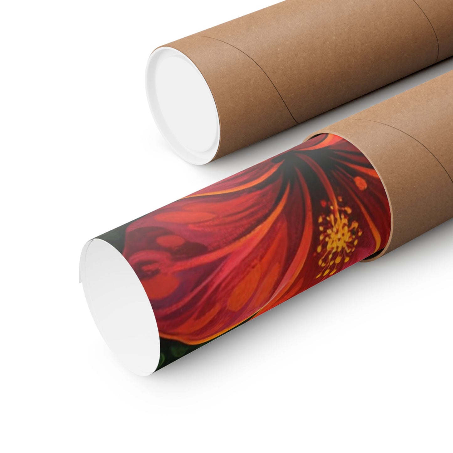 Tropical Cat Poster — Vibrant Botanical Matte Vertical Wall Art