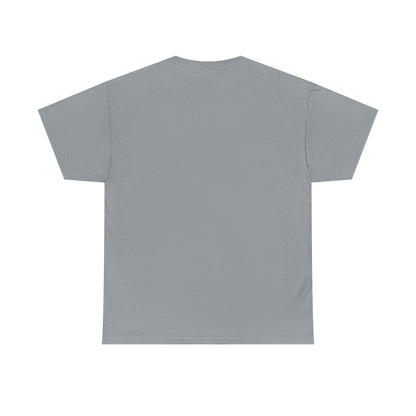 Charcoal gray t-shirt, plain back view with short sleeves and crew neckline